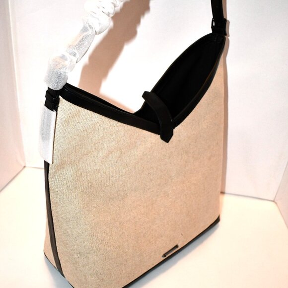 Rebecca Minkoff Megan Hobo Bag in Natural/Black #HS25MSPHBO NWT - Picture 4 of 8